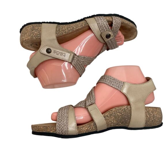 Taos Trulie Women's US 9-9.5 Adjustable Mixed Materials Strappy Sandals - Picture 5 of 7